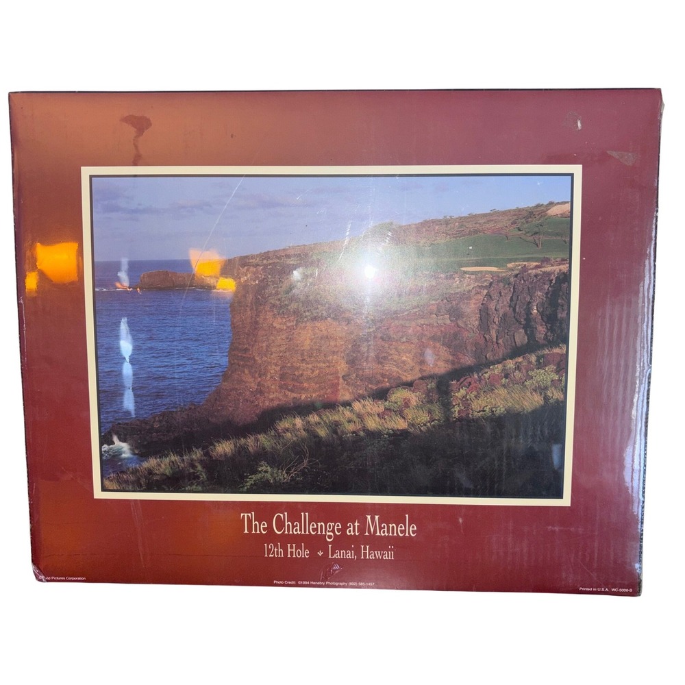 World Collections The Challenge at Manele 12th Hole Lanai HA Golf 16x20 Print